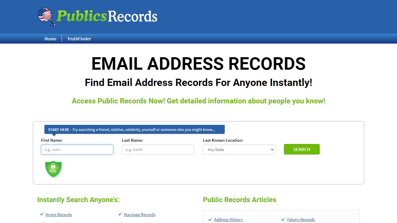 Find Email Address Records For Anyone